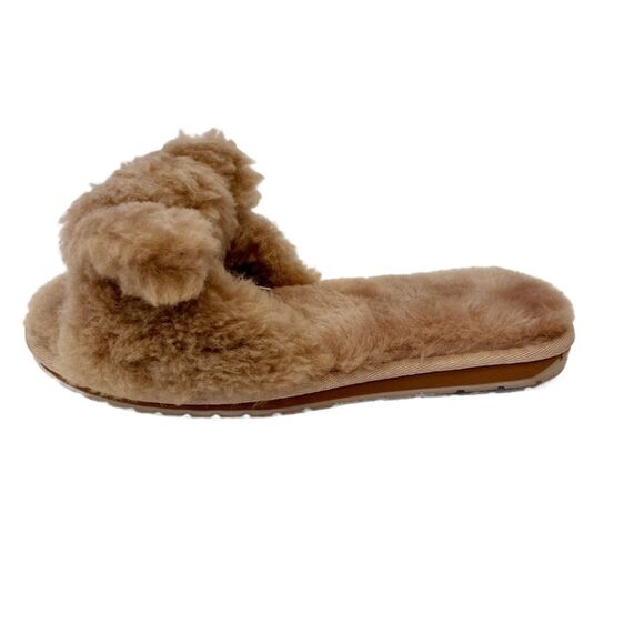 Emu Australia Naledi Sheepskin Sherpa Merino Wool Slides Brown Size 10 Slipper - Picture 2 of 9
